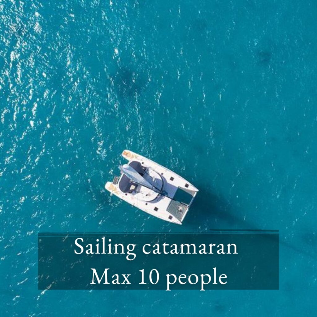 45-foot sailing catamaran cruising in the Dominican Republic for private boat of 10 people