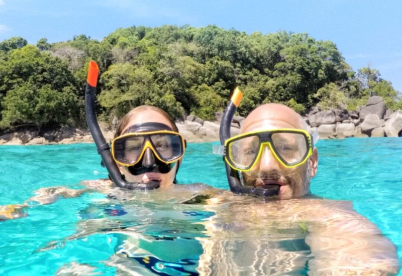 couple at snorkeling
