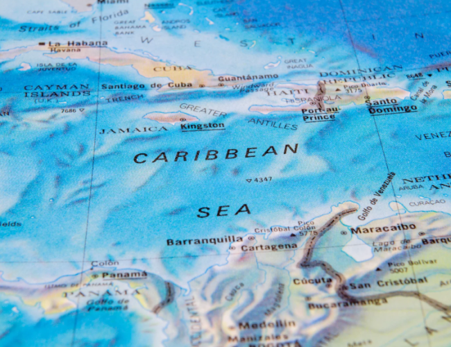 map carribean